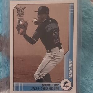 Topps Marlins Trading Card - Black and White